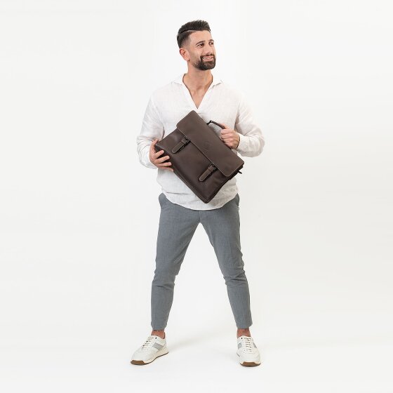 Farmhood Nashville briefcase XXL 3 compartments leather 39 cm