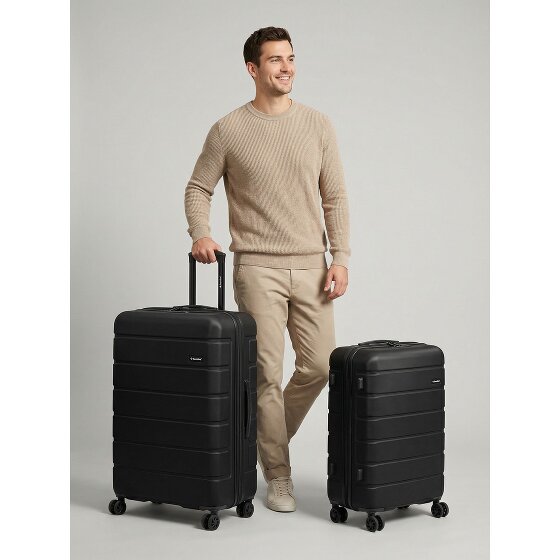 Saxoline Miami 4 wheels Suitcase set 2-piece with expansion pleat