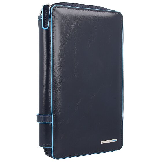 Piquadro Blue Square travel passport case leather 14 cm