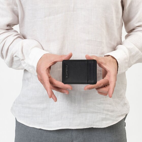 Police Credit card case RFID protection Leather 7 cm Police Credit card case RFID protection Leather 7 cm