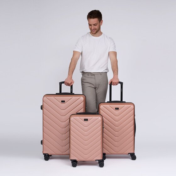 Redolz Essentials 07 3-SET 4 wheels Suitcase set 3-piece