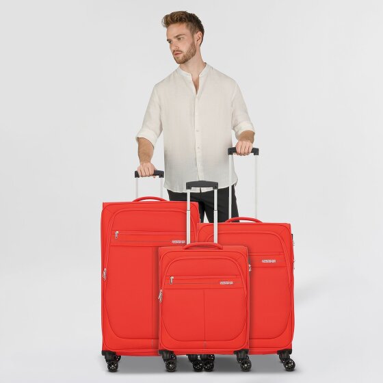 American Tourister Deep Dive 4 wheels Suitcase set 3-piece with expansion pleat