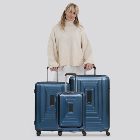 Redolz Essentials 14 4 wheels Suitcase set 3-piece with expansion pleat