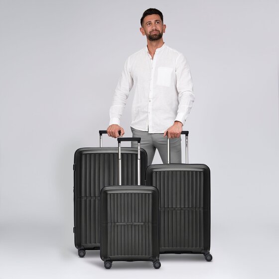 Pactastic Collection 01 4-wheel suitcase set, 3 pieces, with expansion fold