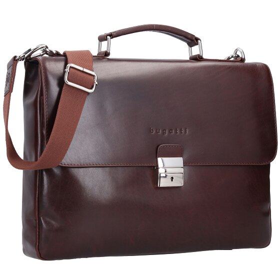 Bugatti Romano Briefcase Genuine Leather 40 cm Laptop compartment