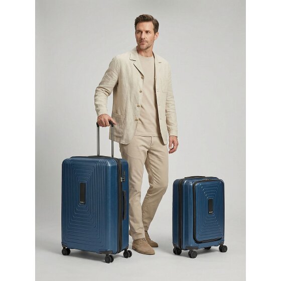 Redolz Essentials 14 4-wheel suitcase set 2 pcs. laptop compartment with expansion fold