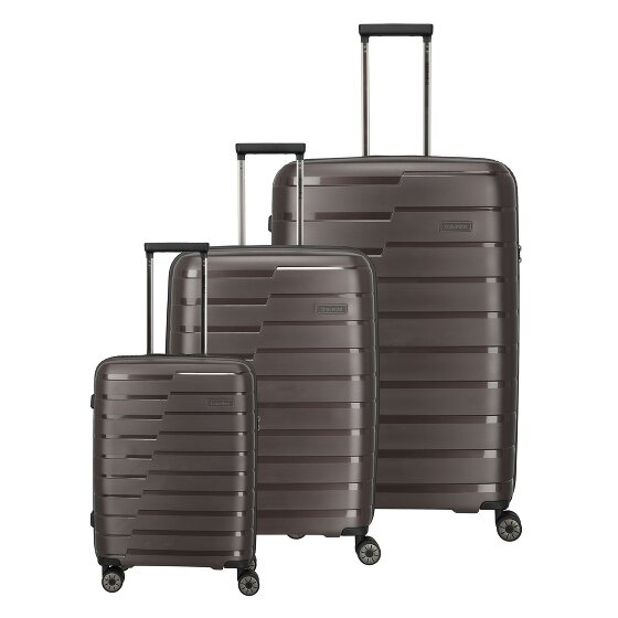 Travelite Air Base 4 wheels Suitcase set 3-piece with expansion pleat