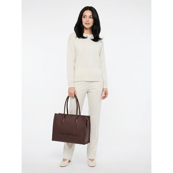 Coccinelle Myrtha Shoulder Bag Genuine Leather 40 cm Laptop compartment