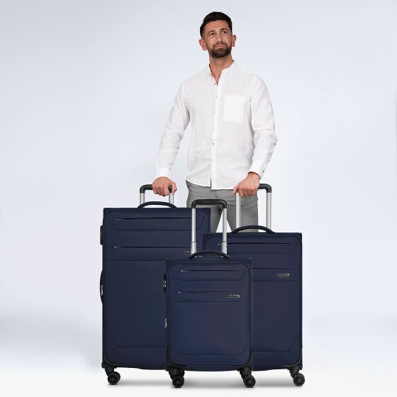 Worldpack Chicago 4 wheels Suitcase set 3-piece with expansion pleat