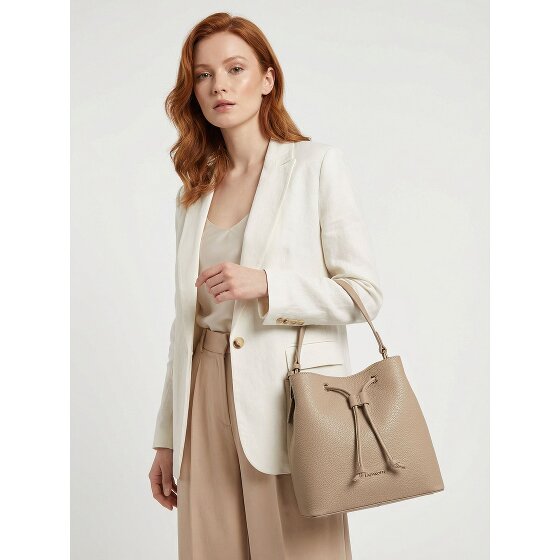 Lazarotti Bologna Leather Crossbody Bucket Bag, 25 cm
