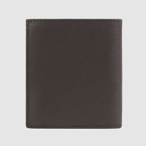 Piquadro Black Square Wallet RFID protection Leather 8.5 cm