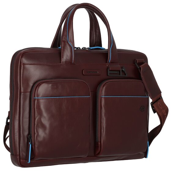 Piquadro Blue Square Briefcase RFID protection Leather 37 cm Laptop compartment