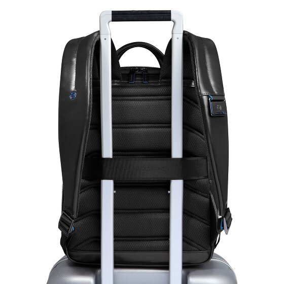 Piquadro Blue Square Daypack RFID protection Leather 37 cm Laptop compartment