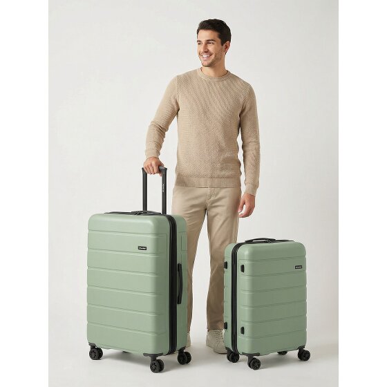 Saxoline Miami 4 wheels Suitcase set 2-piece with expansion pleat