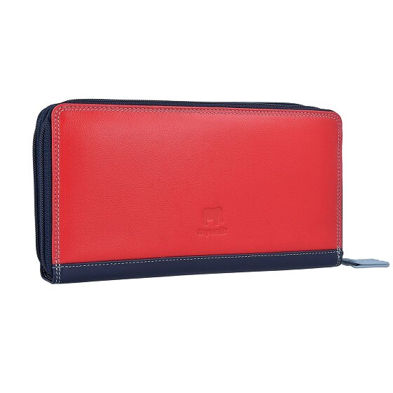 Mywalit Large Double Zip Around Purse wallet leather 18 cm