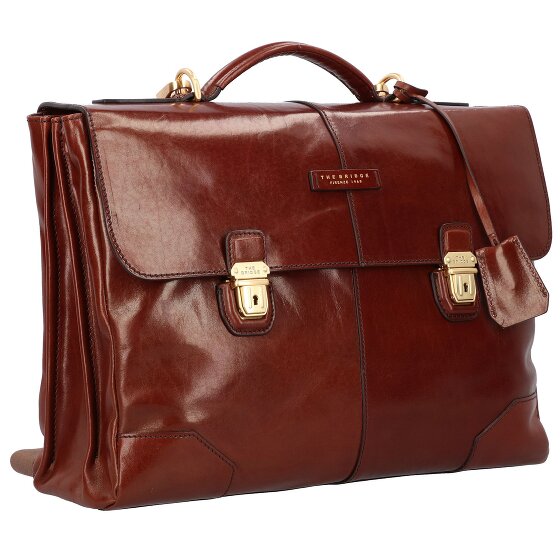 The Bridge Vespucci briefcase leather 40 cm laptop compartment