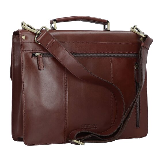 Leonhard Heyden Cambridge briefcase leather 38 cm laptop compartment