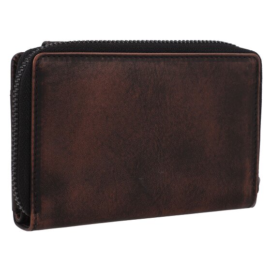 Greenburry Destressed Wallet RFID protection Leather 13.5 cm