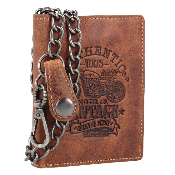 Greenburry Vintage Cafe Racer wallet RFID leather 9.5 cm