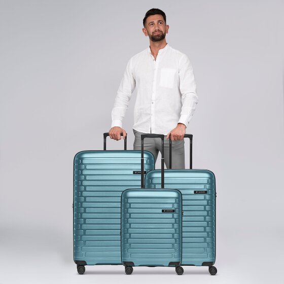 Pactastic Collection 04 THE THREE SET + 4 wheels Suitcase set 3-piece with expansion pleat
