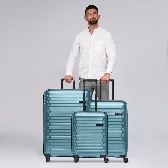 Pactastic Collection 04 THE THREE SET + 4 wheels Suitcase set 3-piece with expansion pleat