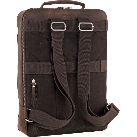 Leonhard Heyden Salisbury backpack leather 42 cm laptop compartment