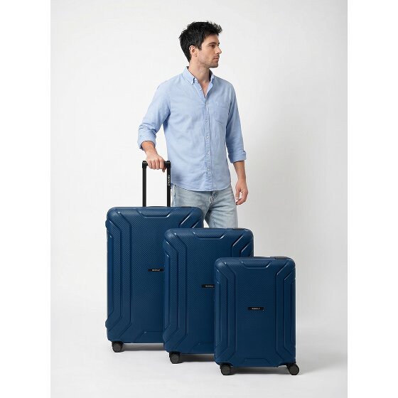 Redolz Essentials 15 4-wheel suitcase set 3-piece with three-point closure