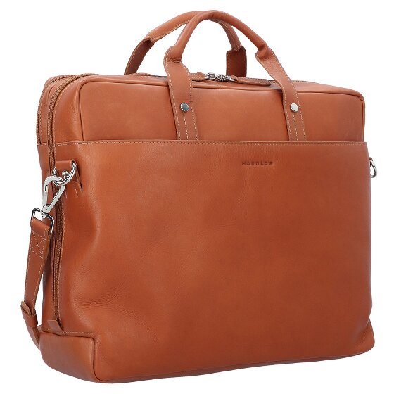 Harold's Heritage briefcase leather 38 cm laptop compartment