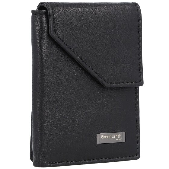 Greenland Nature Black Nappa wallet RFID leather 7 cm