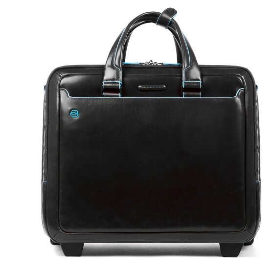 Piquadro Blue Square 2 Roll Business Trolley Leather 37 cm Laptop compartment