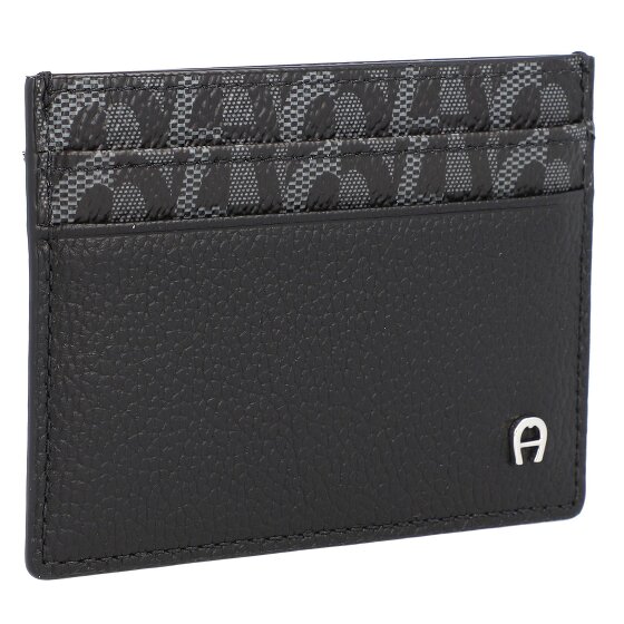 Aigner Logo credit card case leather 10 cm
