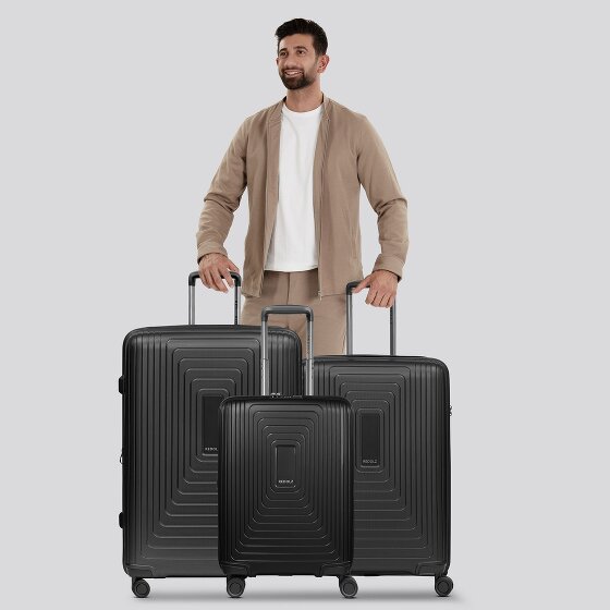 Redolz Essentials 14 4 wheels Suitcase set 3-piece with expansion pleat