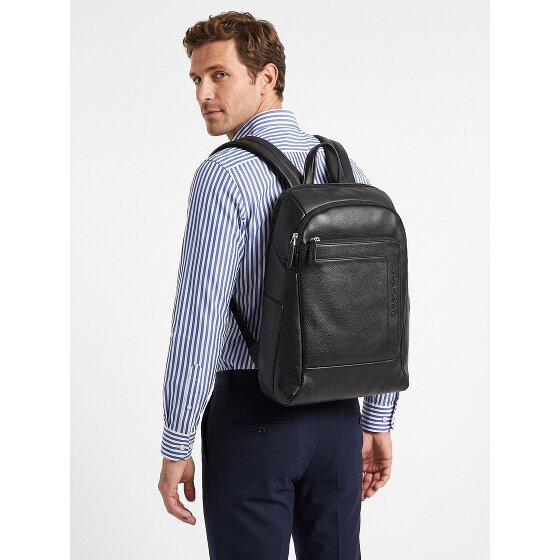 Piquadro Daypack Genuine Leather 39 cm Laptop compartment
