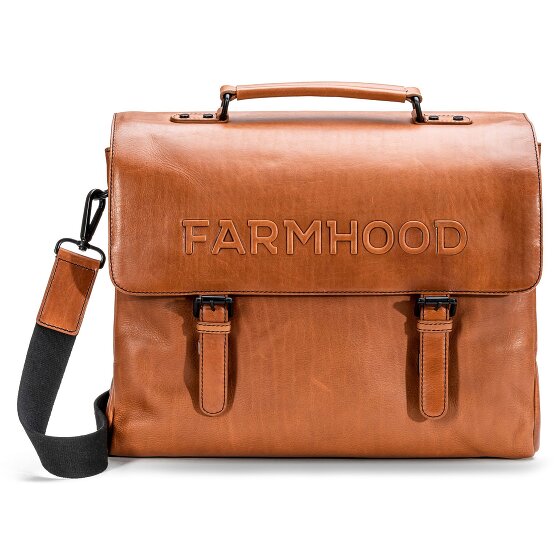 Farmhood Memphis briefcase XXL 3 compartments leather 39 cm