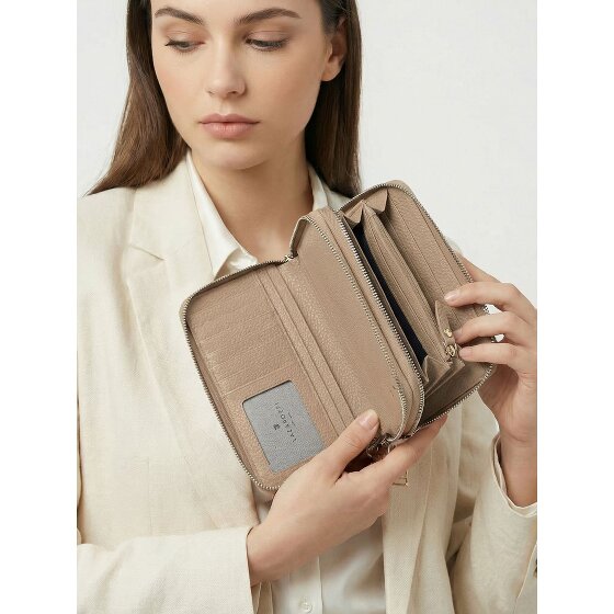 Lazarotti Bologna Leather XL Double Zip-Around Wallet, RFID-Protected, 20 cm