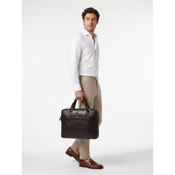 Bugatti Ryan Briefcase Genuine Leather 39 cm Laptop compartment