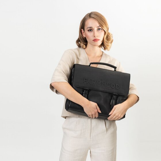 Farmhood Memphis briefcase XXL 3 compartments leather 39 cm