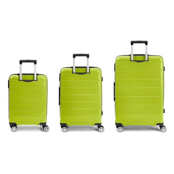 Gabol Midori 4 Roll Suitcase Set 3pcs. Gabol Midori 4 Roll Suitcase Set 3pcs.