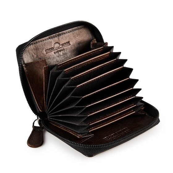 Greenburry Destressed Wallet RFID protection Leather 10.5 cm