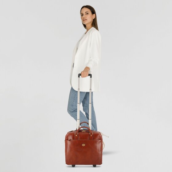 The Bridge Stovia 2 wheels Pilot trolley Leather 39 cm Laptop compartment