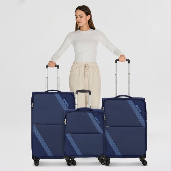 American Tourister Star Max 4 wheels Suitcase set 3-piece with expansion pleat