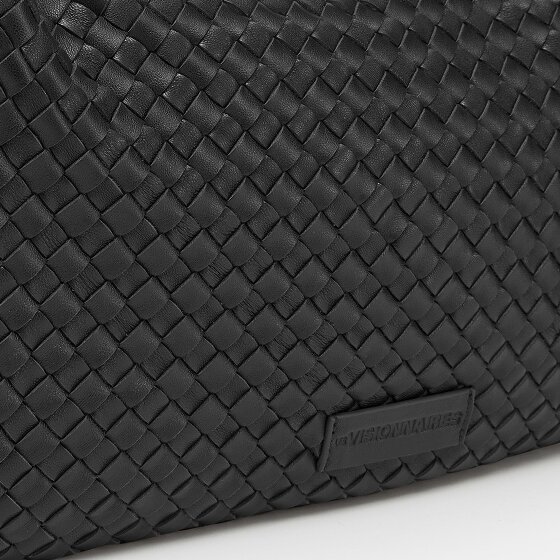 LES VISIONNAIRES Sadie Weave Shoulder Bag Leather 37 cm