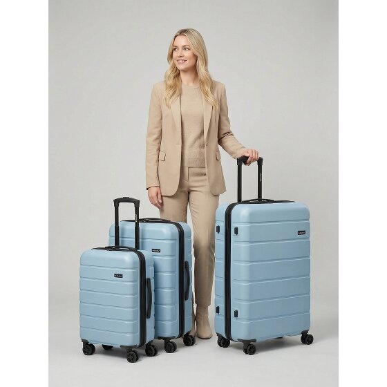 Saxoline Miami 4 wheels Suitcase set 3-piece with expansion pleat