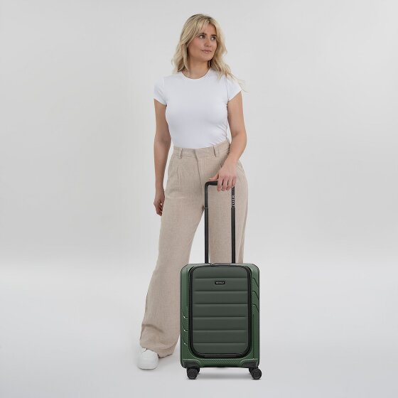 Redolz Essentials 17 4-wheel Cabin suitcase, 55 cm, with Soft-Pocket Laptop Compartment