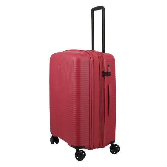 Travelite Air Stripe 4 wheels Trolley M 66 cm with expansion pleat