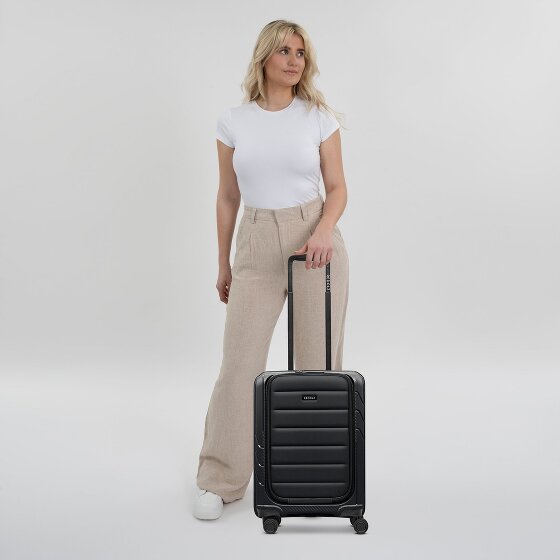Redolz Essentials 17 4-wheel Cabin suitcase, 55 cm, with Soft-Pocket Laptop Compartment