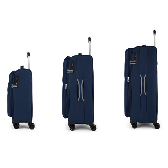 Gabol Zambia 4 wheels Suitcase set 3-piece with expansion pleat