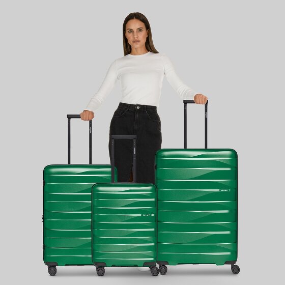 Bergpfeil Travel 4-wheel suitcase set, 3-piece, with stretch fold