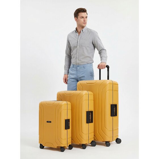 Redolz Essentials 15 4-wheel suitcase set 3-piece with three-point closure