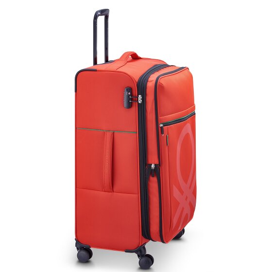 Delsey Paris x United Colors of Benetton Color Block 4-wheeled trolley 77cm with expansion fold
